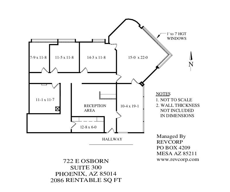 722 E Osborn Rd, Phoenix, AZ à louer Plan d’étage– Image 1 sur 11