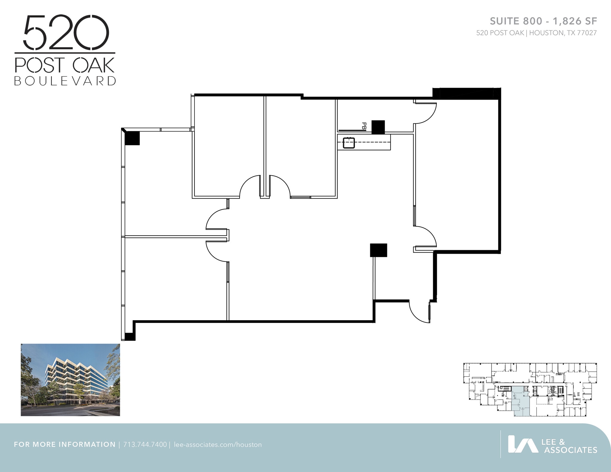 520 Post Oak Blvd, Houston, TX à louer Plan d’étage– Image 1 sur 1