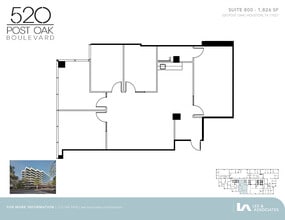 520 Post Oak Blvd, Houston, TX à louer Plan d’étage– Image 1 sur 1