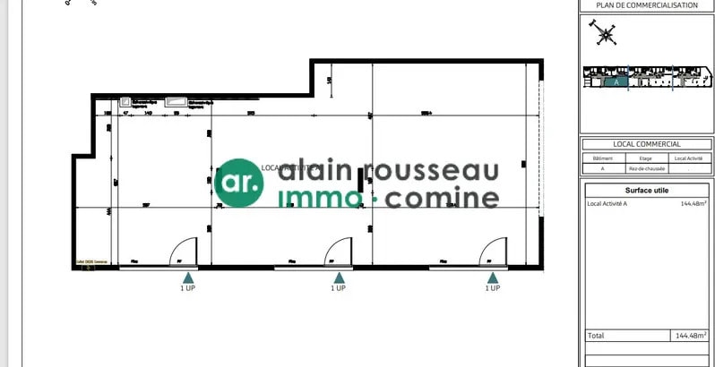 Local commercial dans Angers à louer - Plan d’étage – Image 2 sur 3