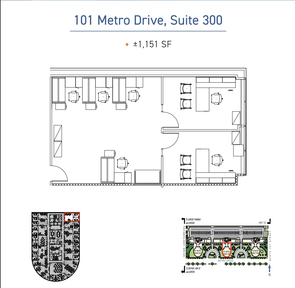 83-101 Metro Dr, San Jose, CA à louer Plan d’étage– Image 1 sur 1