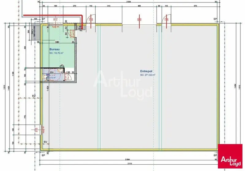 Local d’activités dans Vineuil à louer - Plan d’étage – Image 3 sur 3
