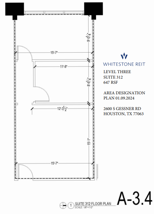 2600 S Gessner Rd, Houston, TX à louer Plan d’étage– Image 1 sur 1