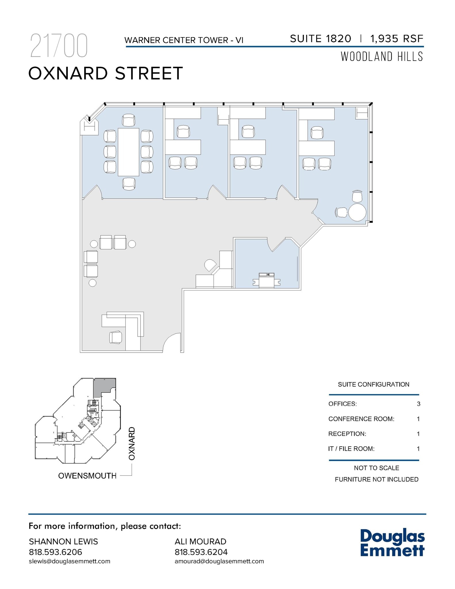 21700 Oxnard St, Woodland Hills, CA à louer Plan d’étage– Image 1 sur 1