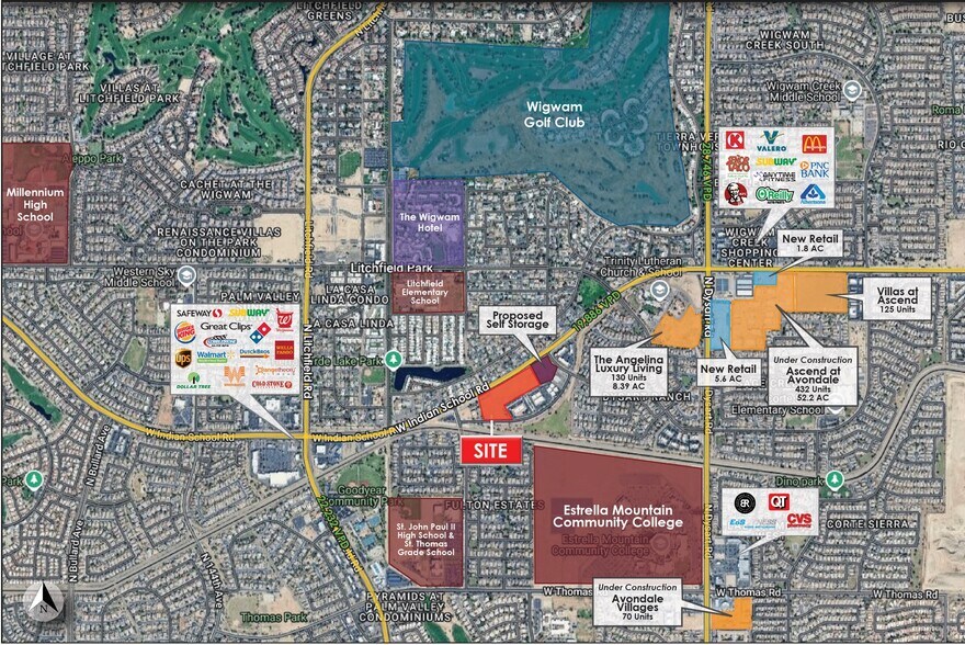7.65 Acres on Indian School Rd, Litchfield Park, AZ à vendre - Aérien – Image 2 sur 5