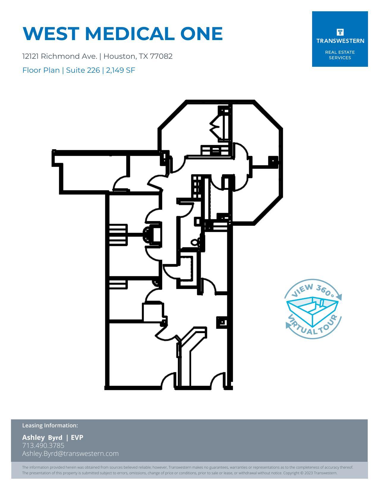 12121 Richmond Ave, Houston, TX à louer Plan d’étage– Image 1 sur 2