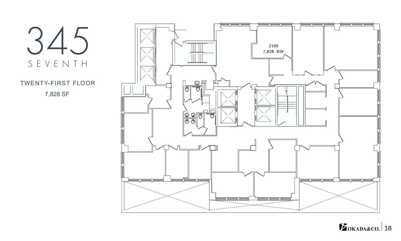 345 Seventh Ave, New York, NY à louer Plan d’étage– Image 1 sur 1