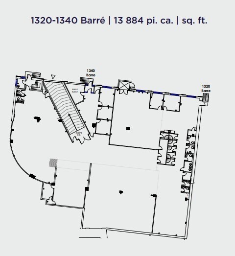 1320-1390 Rue Barré, Montréal, QC à louer Plan d’étage– Image 1 sur 1