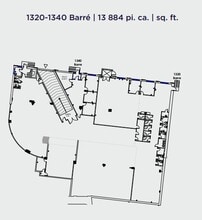1320-1390 Rue Barré, Montréal, QC à louer Plan d’étage– Image 1 sur 1