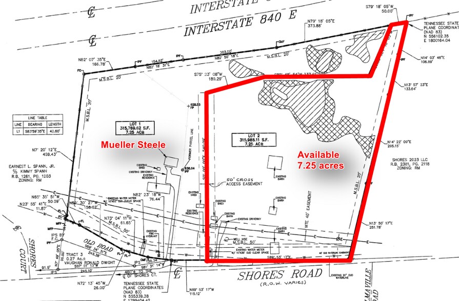 6902 Shores Rd, Murfreesboro, TN à vendre - Plan cadastral – Image 2 sur 2