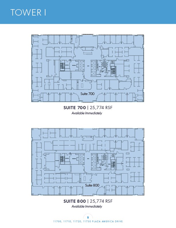 11700 Plaza America Dr, Reston, VA à louer Plan d’étage– Image 1 sur 1