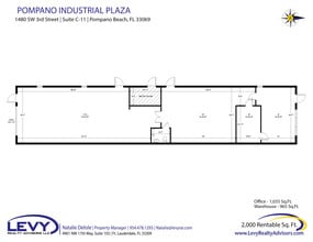1450 SW 3rd St, Pompano Beach, FL à louer Plan d’étage– Image 2 sur 3