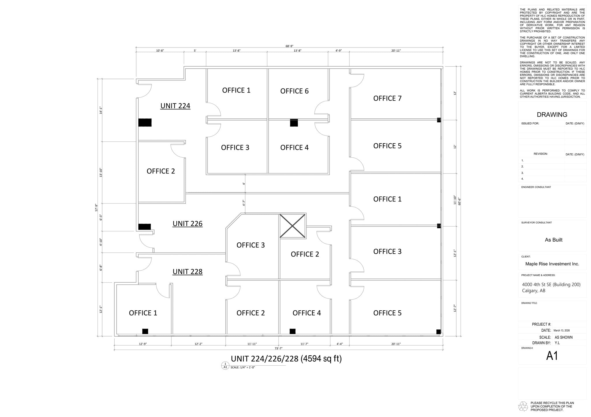 4000 4th St SE, Calgary, AB à louer Plan de site– Image 1 sur 11