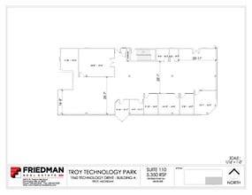 1960 Technology Dr, Troy, MI à louer Plan d’étage– Image 1 sur 1