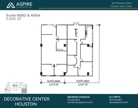 5120 Woodway Dr, Houston, TX à louer Plan d’étage– Image 2 sur 7