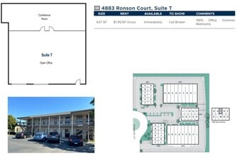 4883 Ronson Ct, San Diego, CA à louer Plan d’étage– Image 1 sur 1