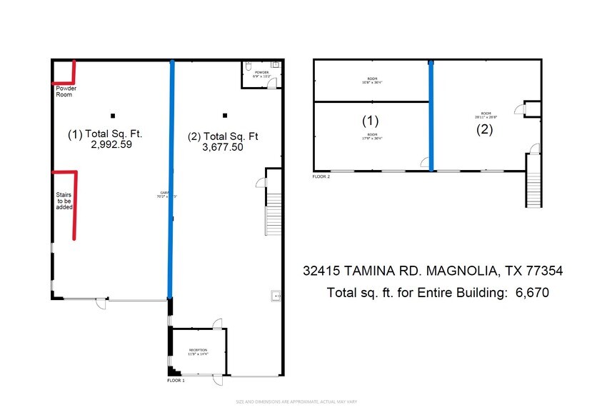 32415 Tamina Rd, Magnolia, TX à louer - Plan d’étage – Image 2 sur 22