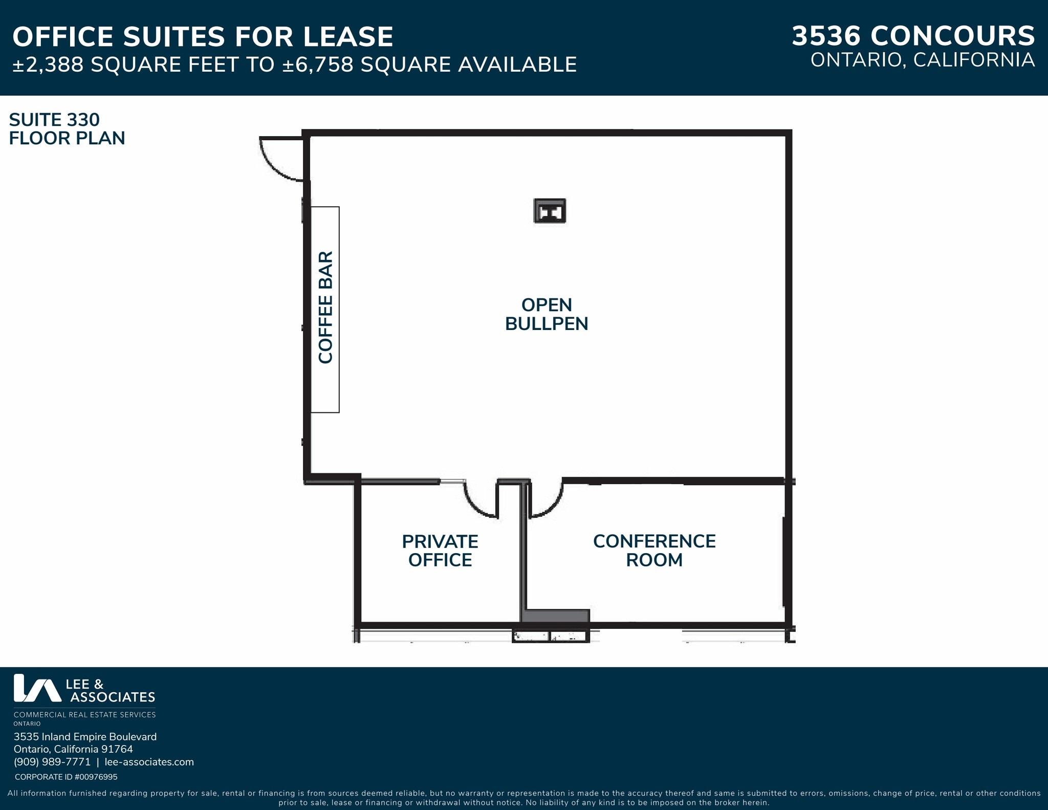 3536 Concours, Ontario, CA à louer Plan d’étage– Image 1 sur 5
