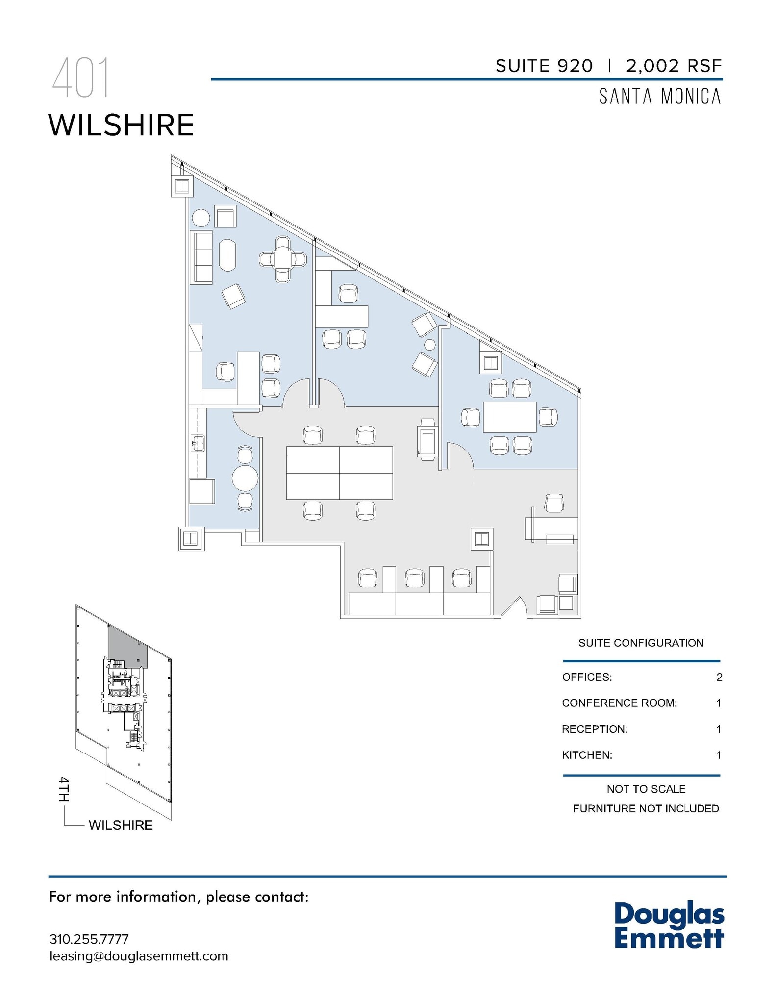 401 Wilshire Blvd, Santa Monica, CA à louer Plan d’étage– Image 1 sur 1