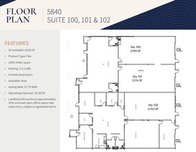 5860 El Camino Real, Carlsbad, CA à louer Plan d’étage– Image 2 sur 2