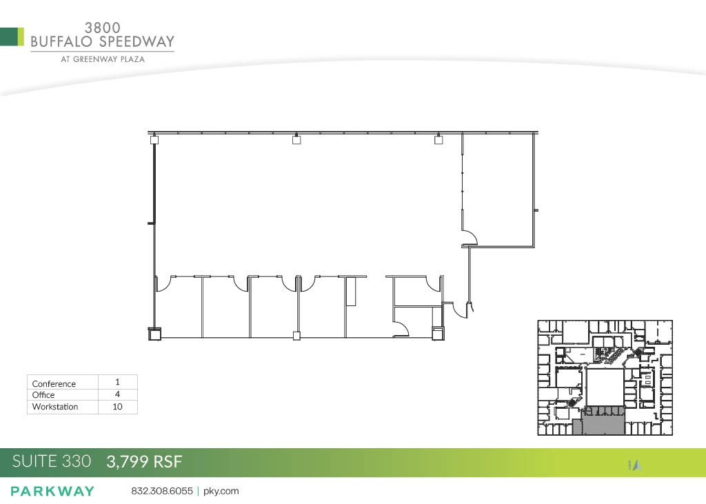3800 Buffalo Speedway, Houston, TX à louer Plan d’étage– Image 1 sur 2