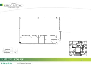 3800 Buffalo Speedway, Houston, TX à louer Plan d’étage– Image 1 sur 2
