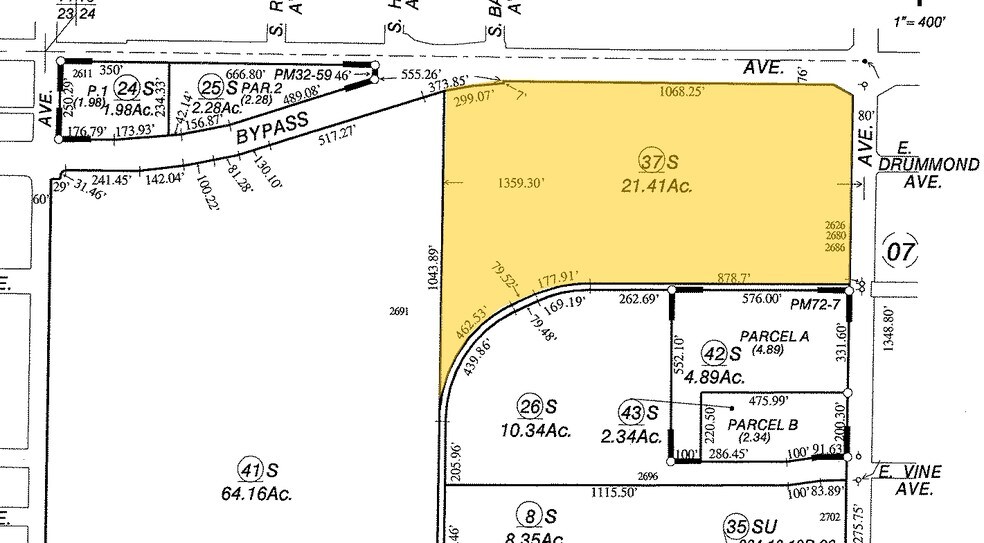 2626 S Maple Ave, Fresno, CA à louer - Plan cadastral – Image 2 sur 5