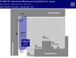 536 South Ave, Garwood, NJ à louer Plan d’étage– Image 1 sur 1