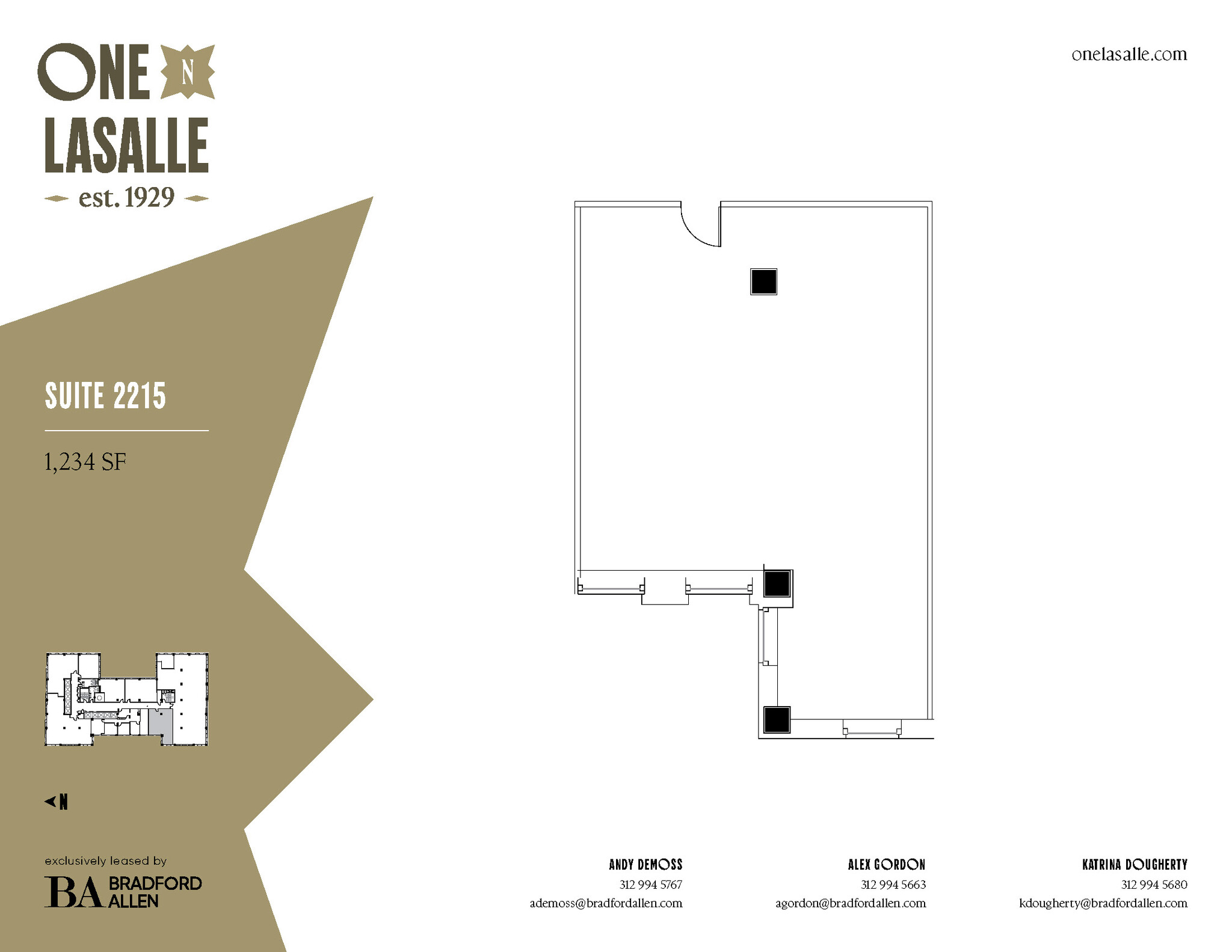 1 N La Salle St, Chicago, IL à louer Plan d’étage– Image 1 sur 2