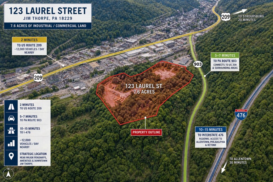 123 Laurel St, Jim Thorpe, PA à vendre - Photo principale – Image 1 sur 9