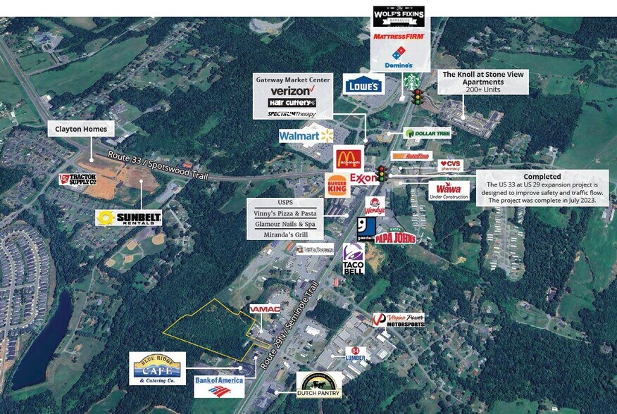 8341 Seminole Trail, Ruckersville, VA à vendre - Aérien – Image 2 sur 3