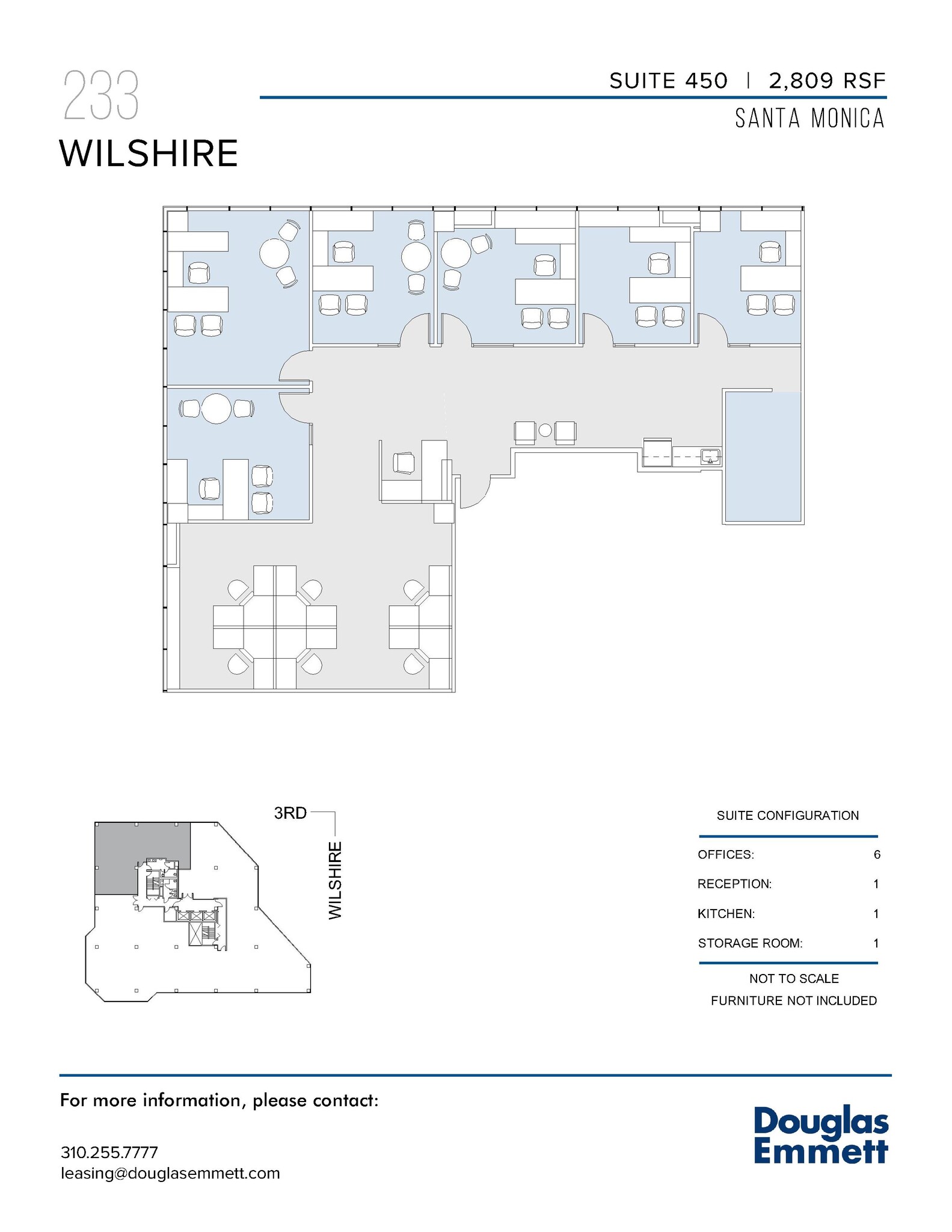 233 Wilshire Blvd, Santa Monica, CA à louer Plan d’étage– Image 1 sur 1
