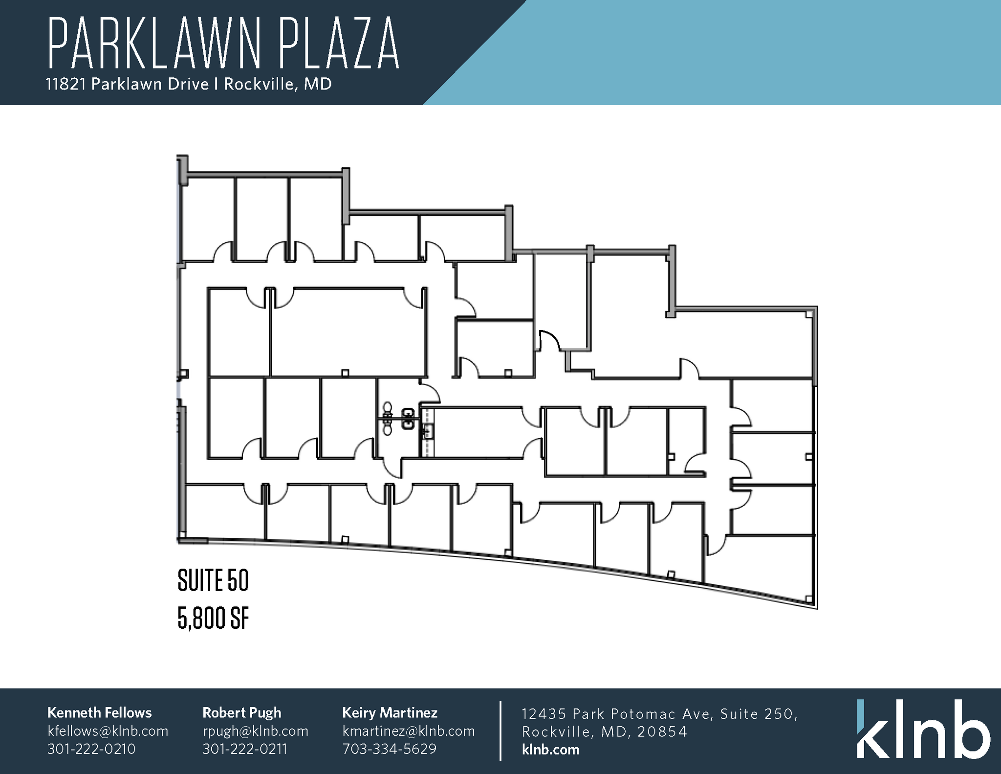 11821 Parklawn Dr, Rockville, MD à louer Plan d’étage– Image 1 sur 1