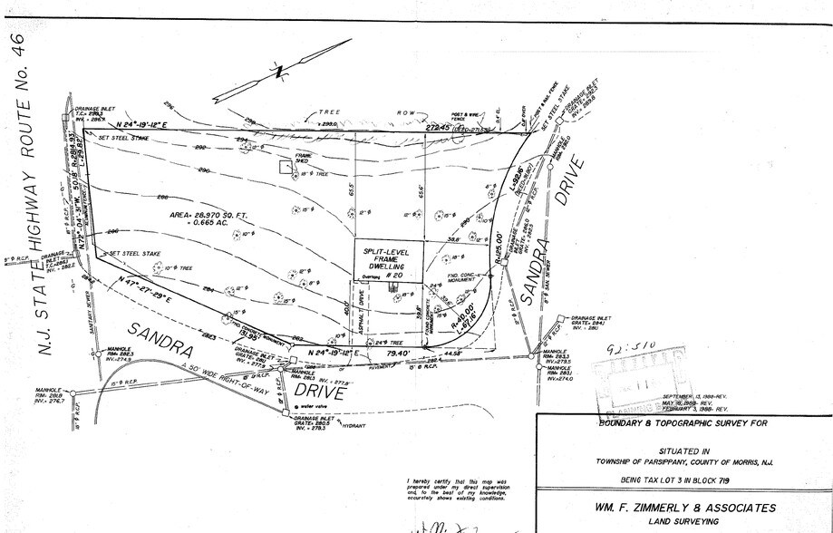 20 Sandra Dr, Parsippany, NJ à vendre - Plan cadastral – Image 2 sur 19