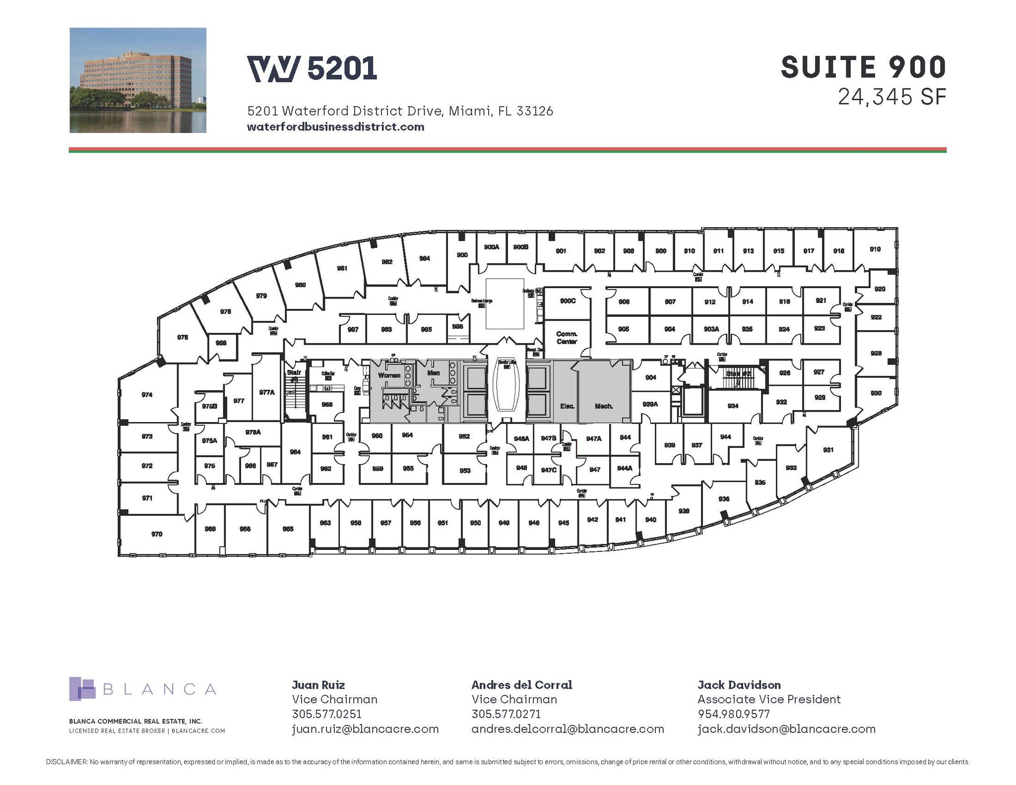 5200 Waterford District Dr, Miami, FL à louer Plan d’étage– Image 1 sur 1