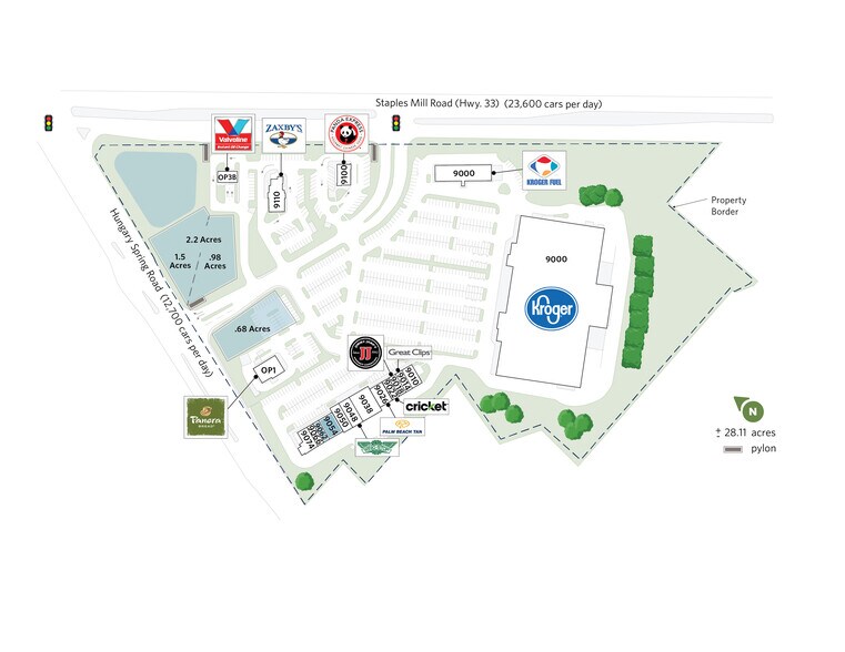 9050 Staples Mill Rd, Richmond, VA à louer - Plan de site – Image 2 sur 12