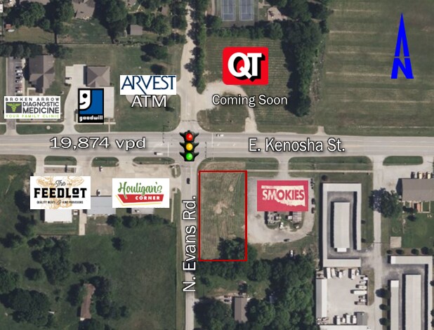 5201 Kenosha Street, Broken Arrow, OK à vendre Aérien– Image 1 sur 3