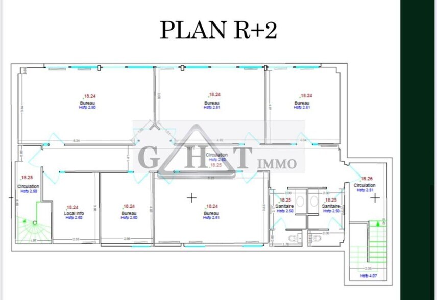 Bureau dans Nanterre à louer - Plan d’étage – Image 1 sur 1