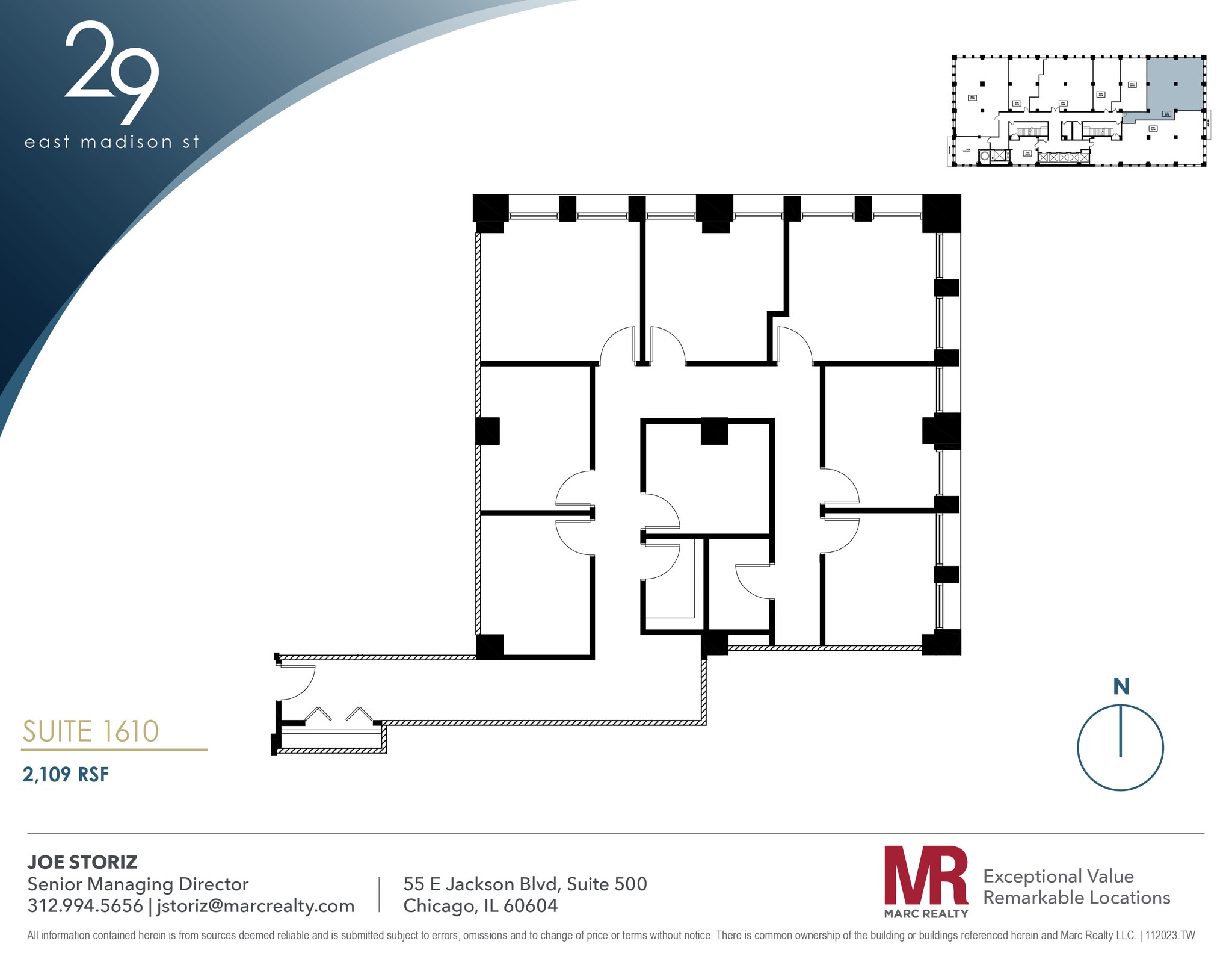 29 E Madison St, Chicago, IL à louer Plan d’étage– Image 1 sur 2