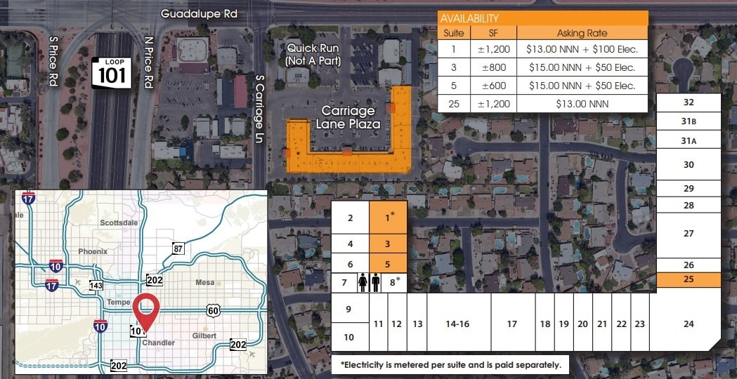2655 W Guadalupe Rd, Mesa, AZ à louer Plan de site– Image 1 sur 1