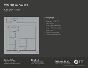 9280 Bay Plaza Blvd, Tampa, FL à louer Plan d’étage– Image 1 sur 1