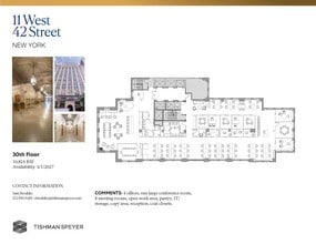 11 W 42nd St, New York, NY à louer Plan d’étage– Image 1 sur 1