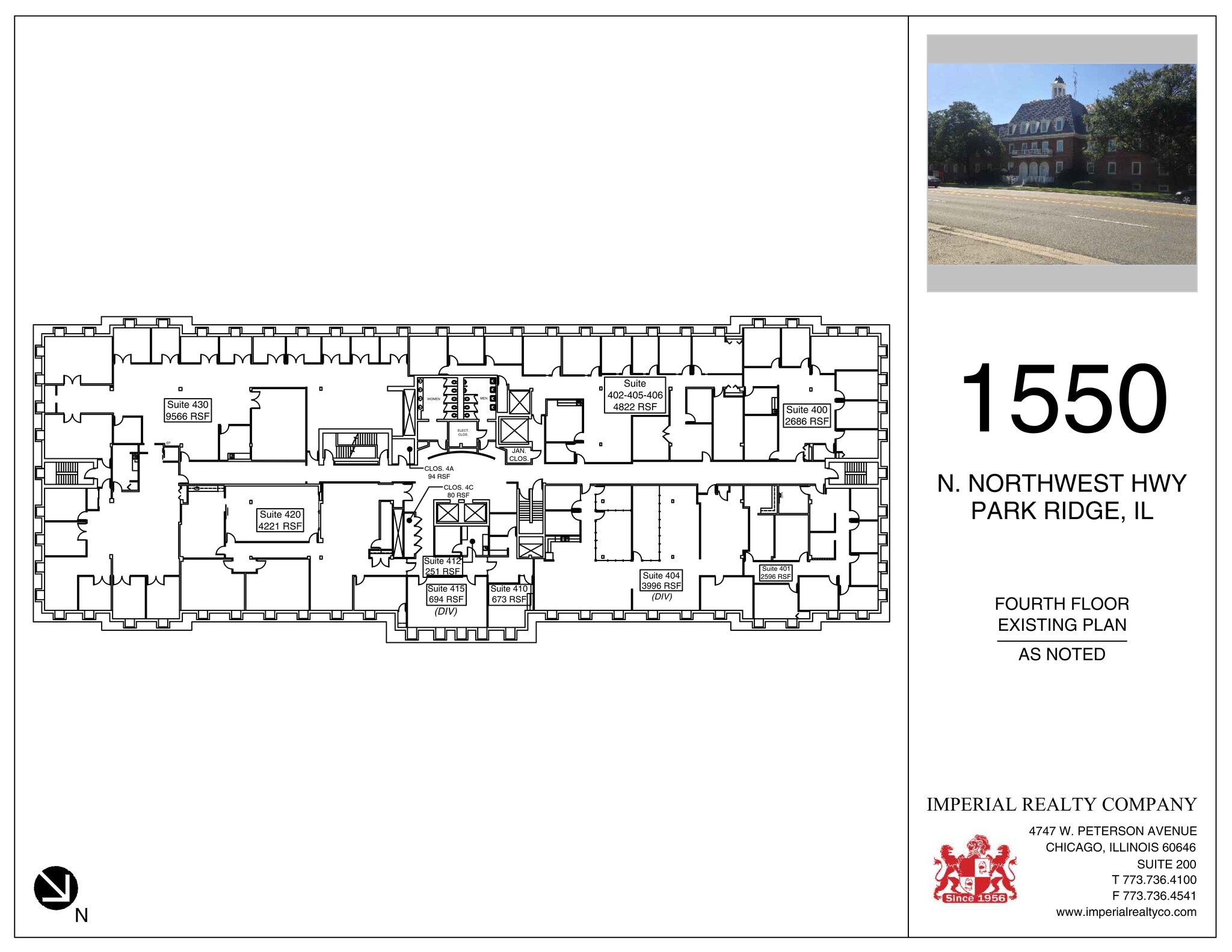 1550 N Northwest Hwy, Park Ridge, IL à louer Plan de site– Image 1 sur 1