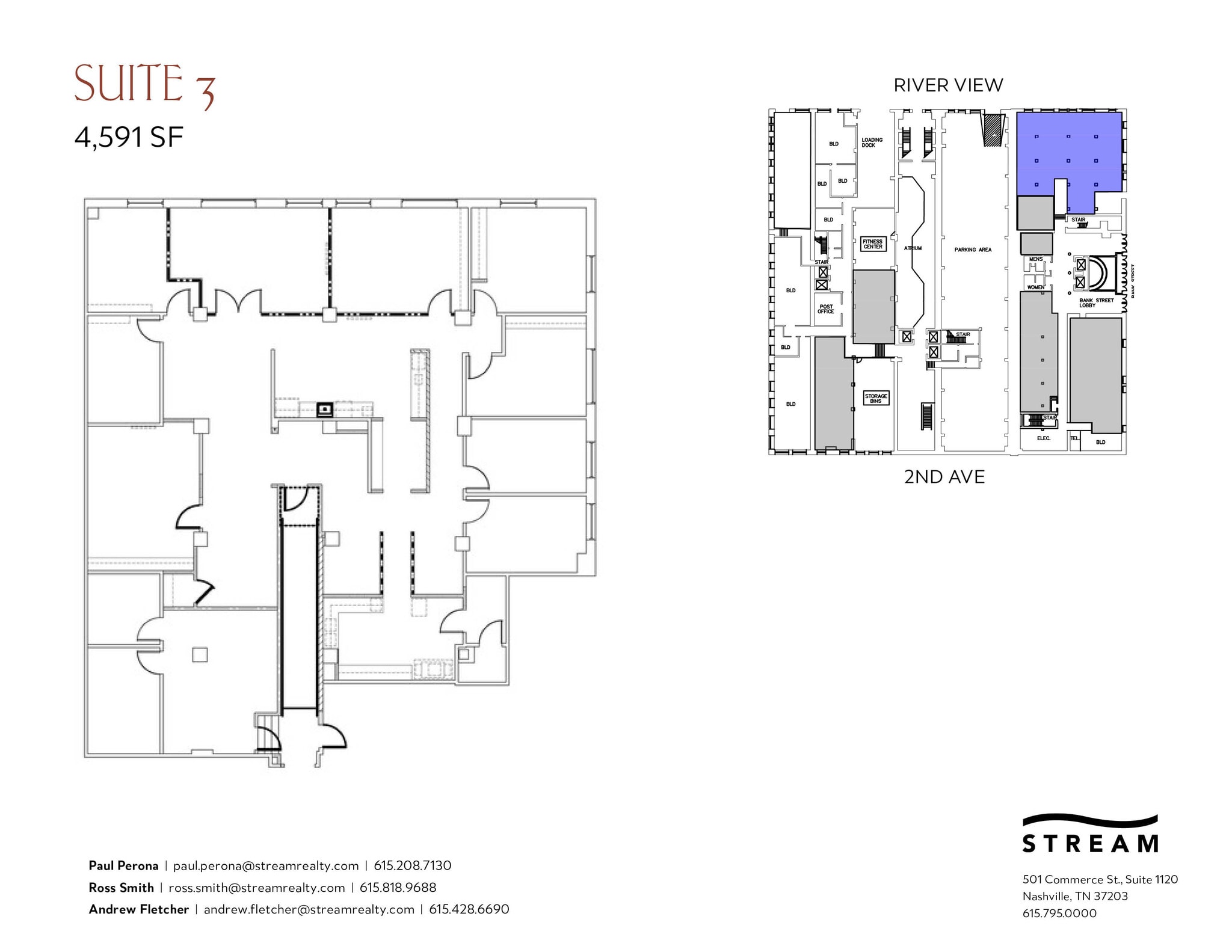 214 2nd Ave N, Nashville, TN à louer Plan d’étage– Image 1 sur 1