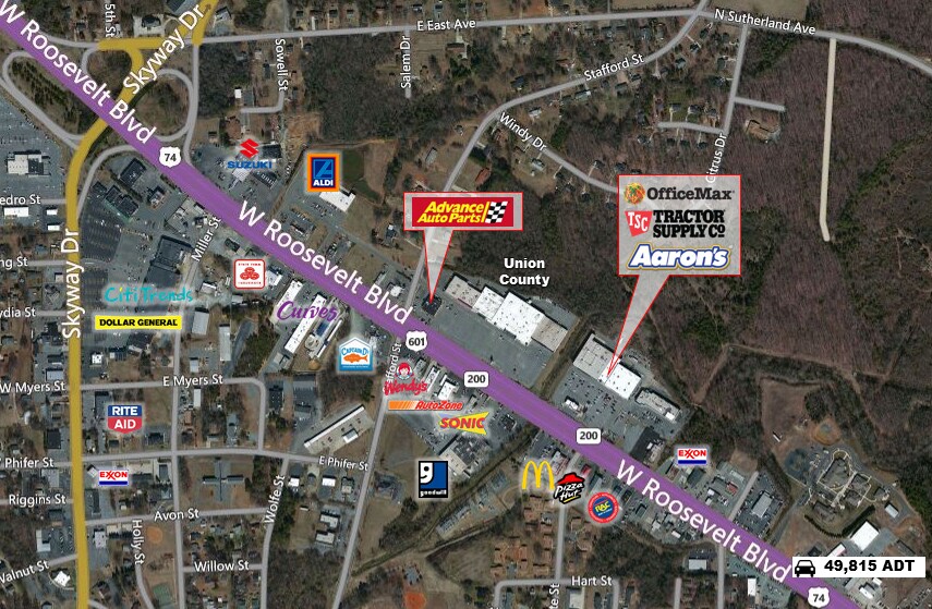 1008 W Roosevelt Blvd, Monroe, NC à louer - Photo de l’immeuble – Image 2 sur 18