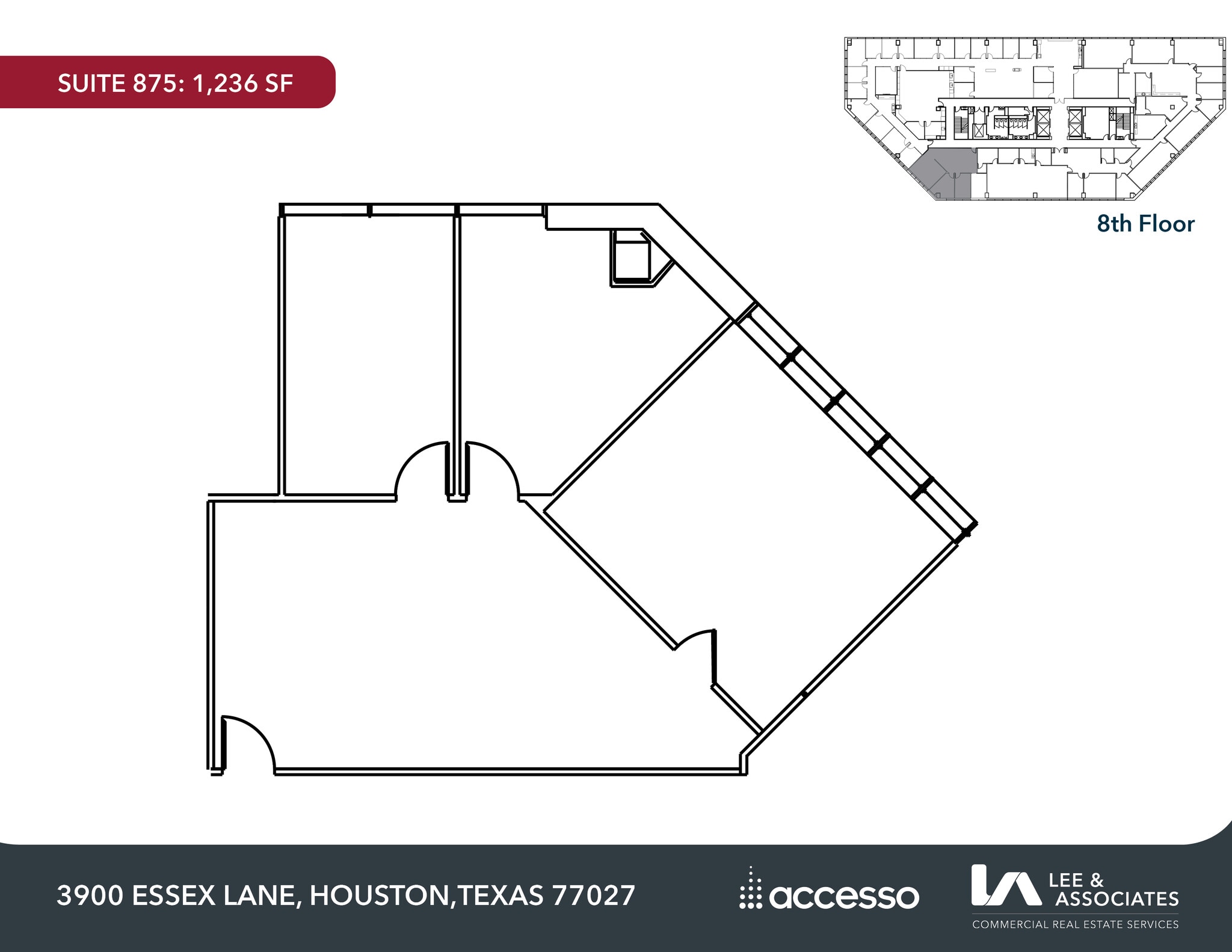 3900 Essex Ln, Houston, TX à louer Plan d’étage– Image 1 sur 1