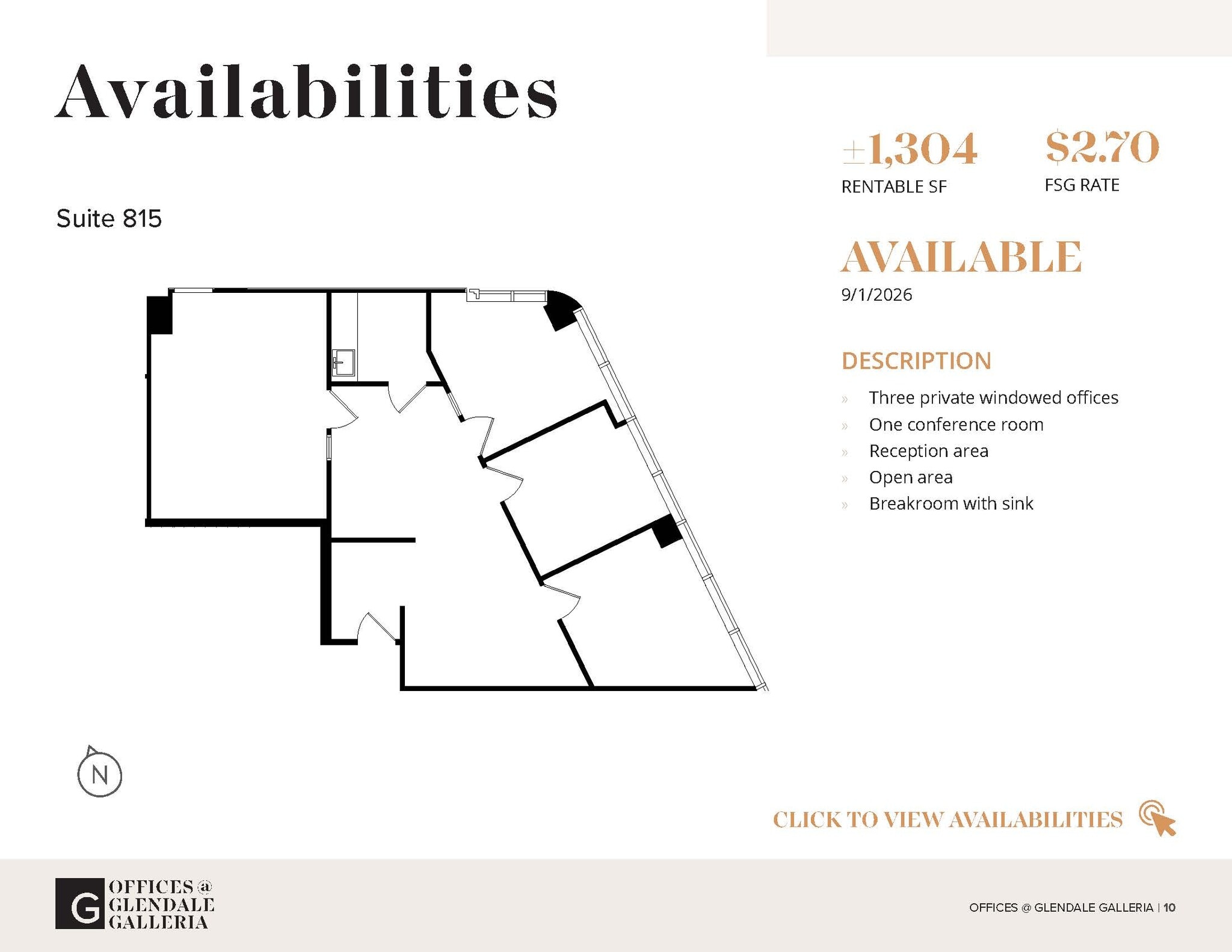 100 W Broadway, Glendale, CA à louer Plan d’étage– Image 1 sur 1