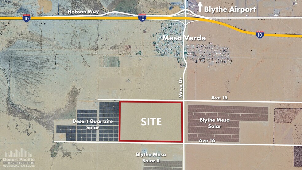 Mesa Dr & 15th ave, Blythe, CA à vendre - Aérien – Image 2 sur 3