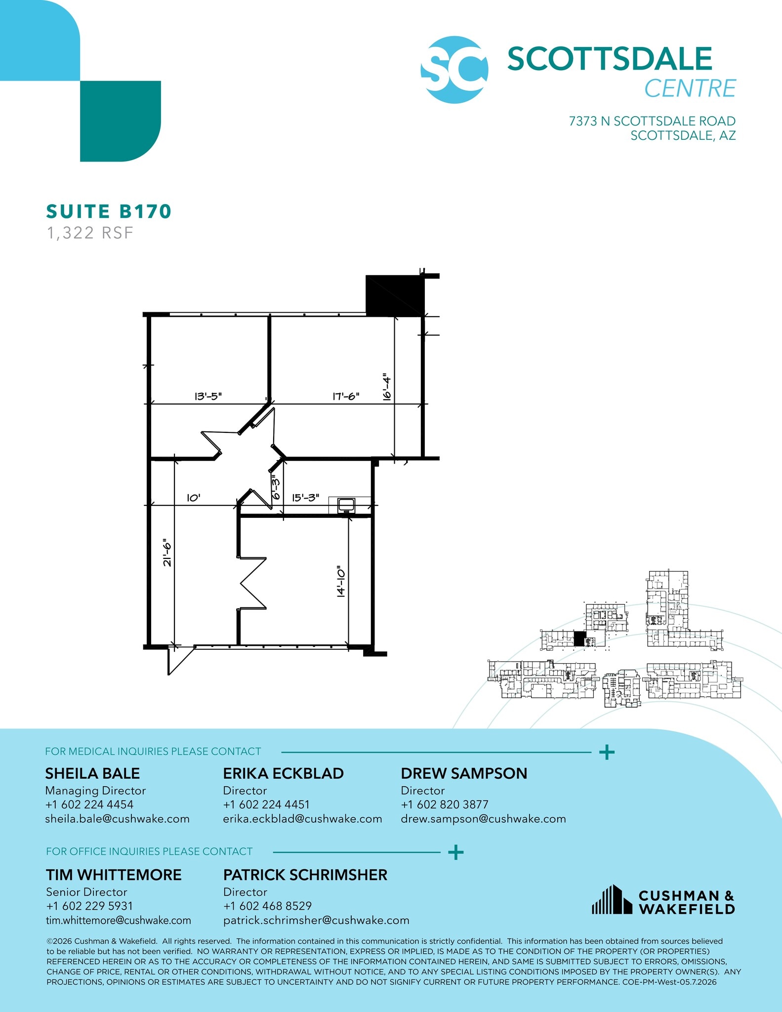 7373 N Scottsdale Rd, Scottsdale, AZ à louer Plan d’étage– Image 1 sur 1