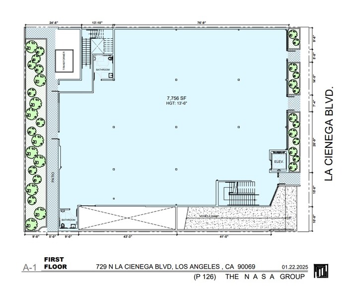 729-731 N La Cienega Blvd, Los Angeles, CA à louer - Plan d’étage – Image 2 sur 4